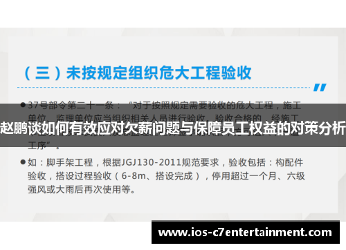 赵鹏谈如何有效应对欠薪问题与保障员工权益的对策分析
